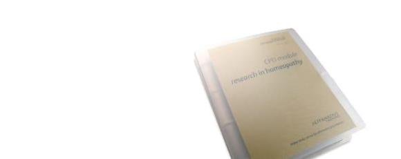 Homeopathy CPD Module 
 Research in Homeopathy