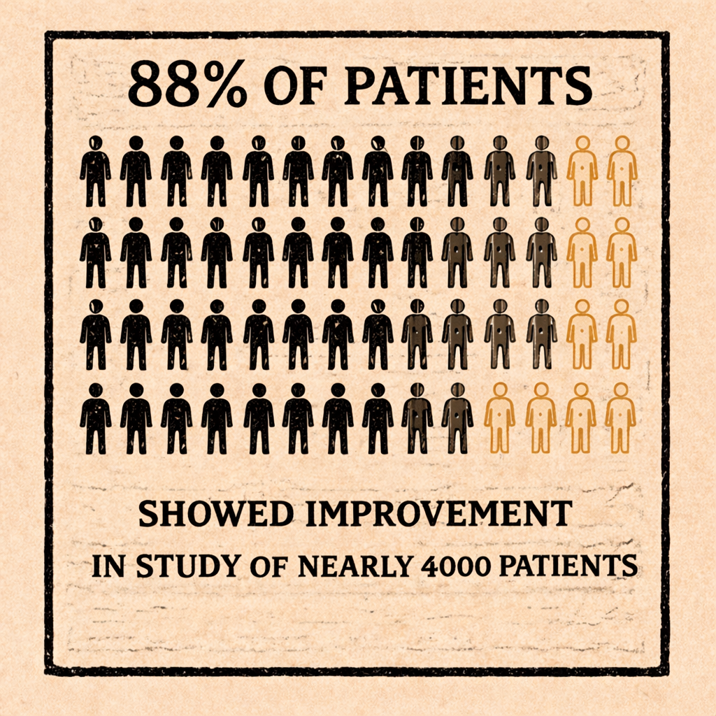 88.8% of patients improved